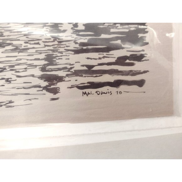 Set Of 5 Vintage Nautical Prints By Mal Davis Featuring Historic Ships & Boats - Picture 9 of 14